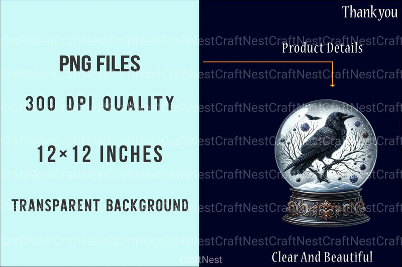 Gothic Christmas Ornaments Clipart Bundle - Transparent Background Graphics - CraftNest - Digital Crafting and Art