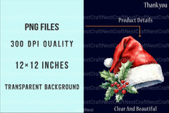 Rustic Red Green Christmas Winter Clipart Bundle - CraftNest - Digital Crafting and Art