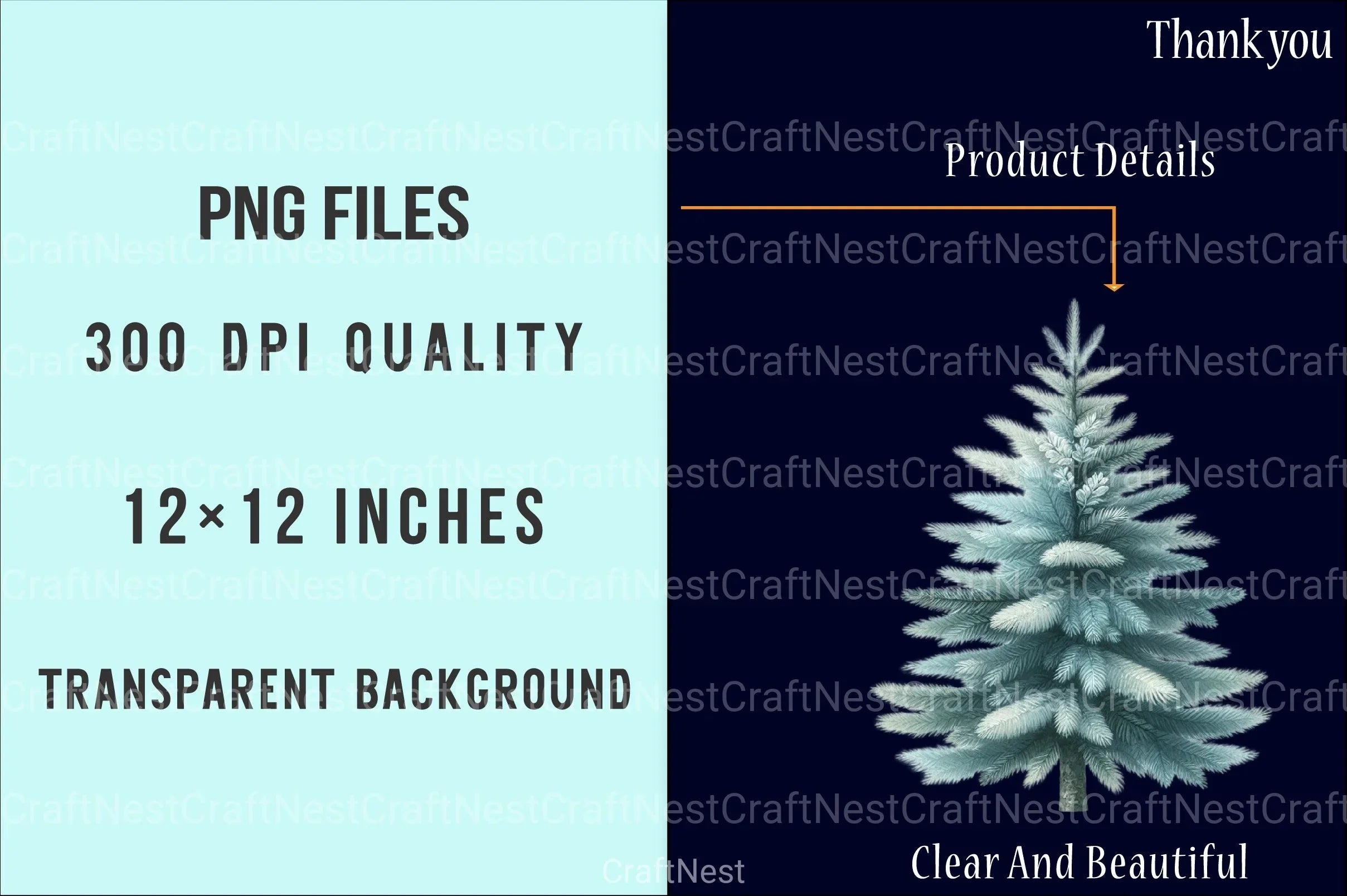 Christmas Pine Trees Clipart Bundle - CraftNest - Digital Crafting and Art