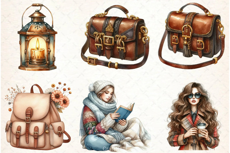 Autumn Cozy Fall Clipart Bundle 5 - CraftNest - Digital Crafting and Art