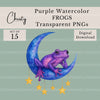 Purple Frogs Sora Clipart Bundle