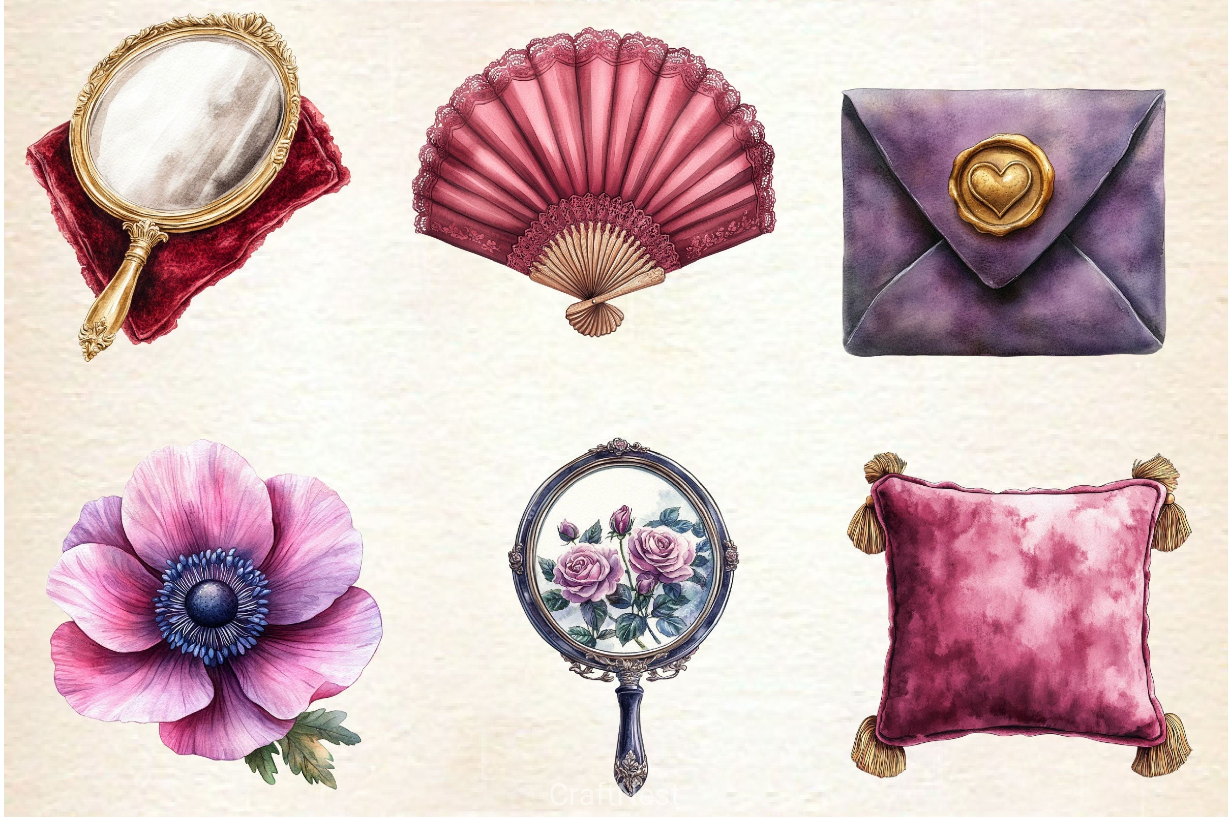 Velvet Reverie Clipart Bundle