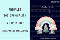 Christmas Pastel Rainbow Clipart Bundle - CraftNest - Digital Crafting and Art