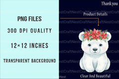 Polar Bear Christmas Clipart Bundle 2 - CraftNest - Digital Crafting and Art
