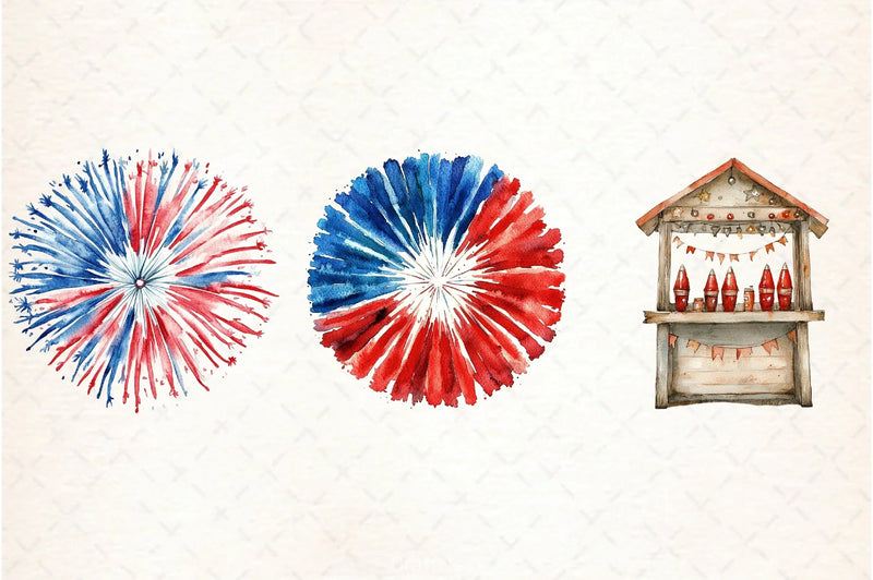 4th of July Fireworks Clipart Bundle 2 - CraftNest - Digital Crafting and Art