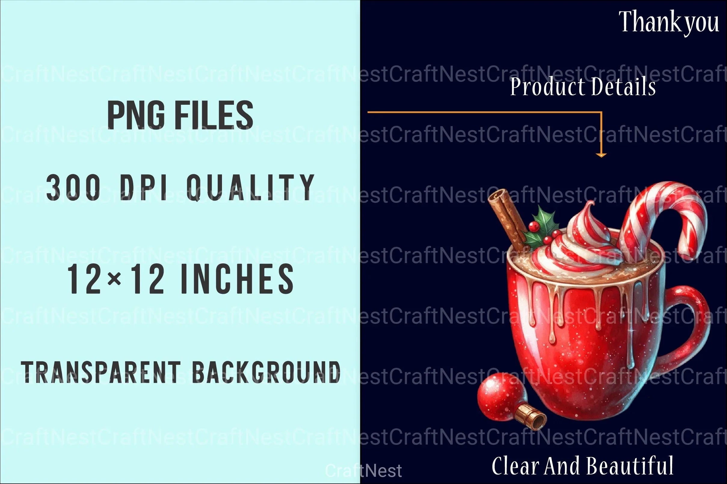 Festive Latte Christmas Coffee Clipart Bundle - CraftNest - Digital Crafting and Art