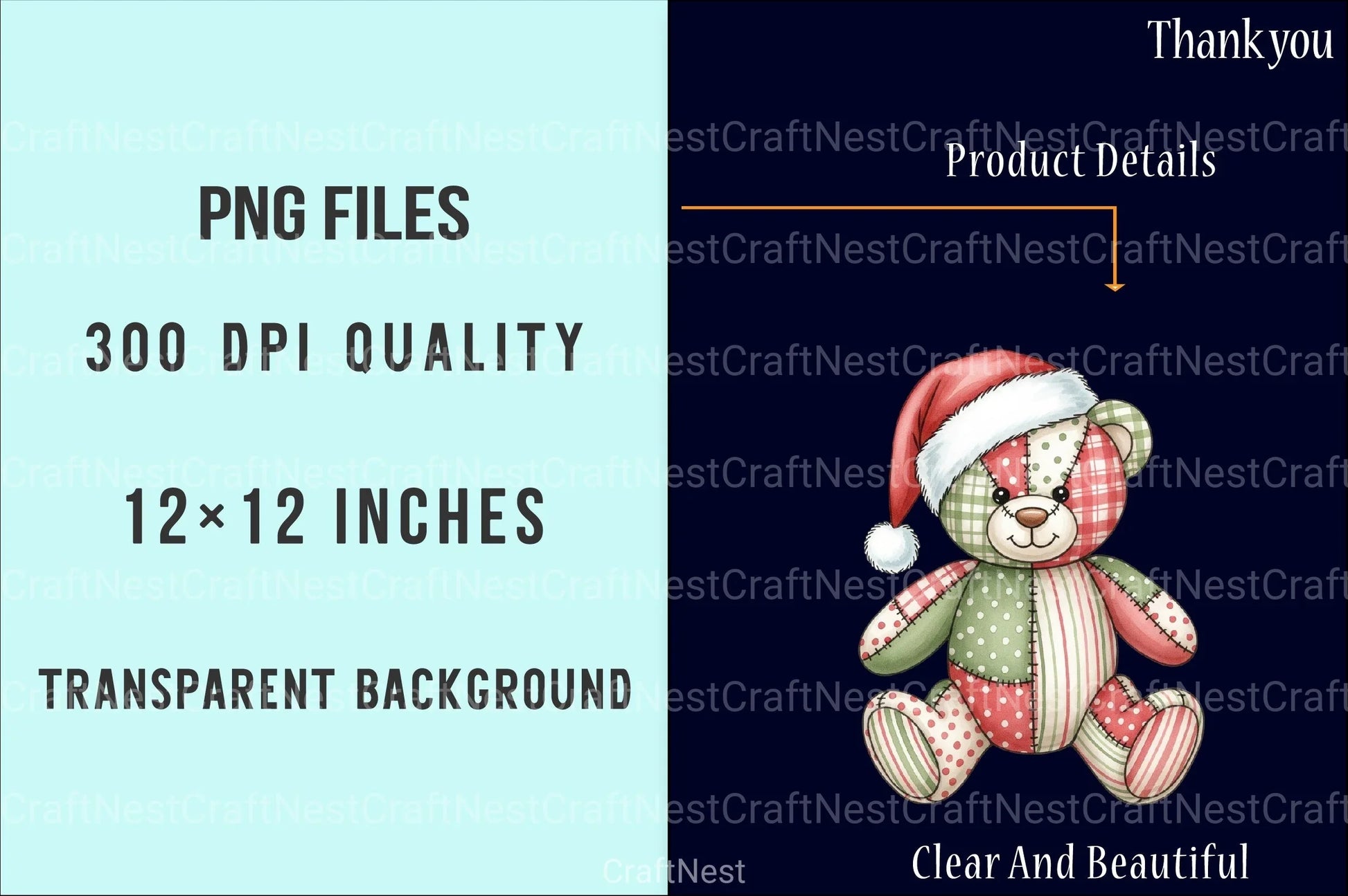 Patchwork Teddy Bear Clipart Bundle - CraftNest - Digital Crafting and Art