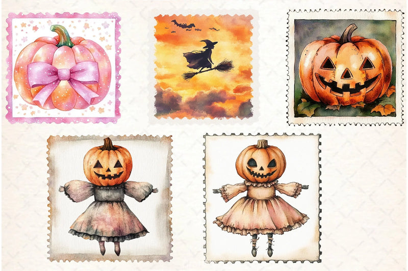 Halloween Stamp Clipart Bundle 3 - CraftNest - Digital Crafting and Art