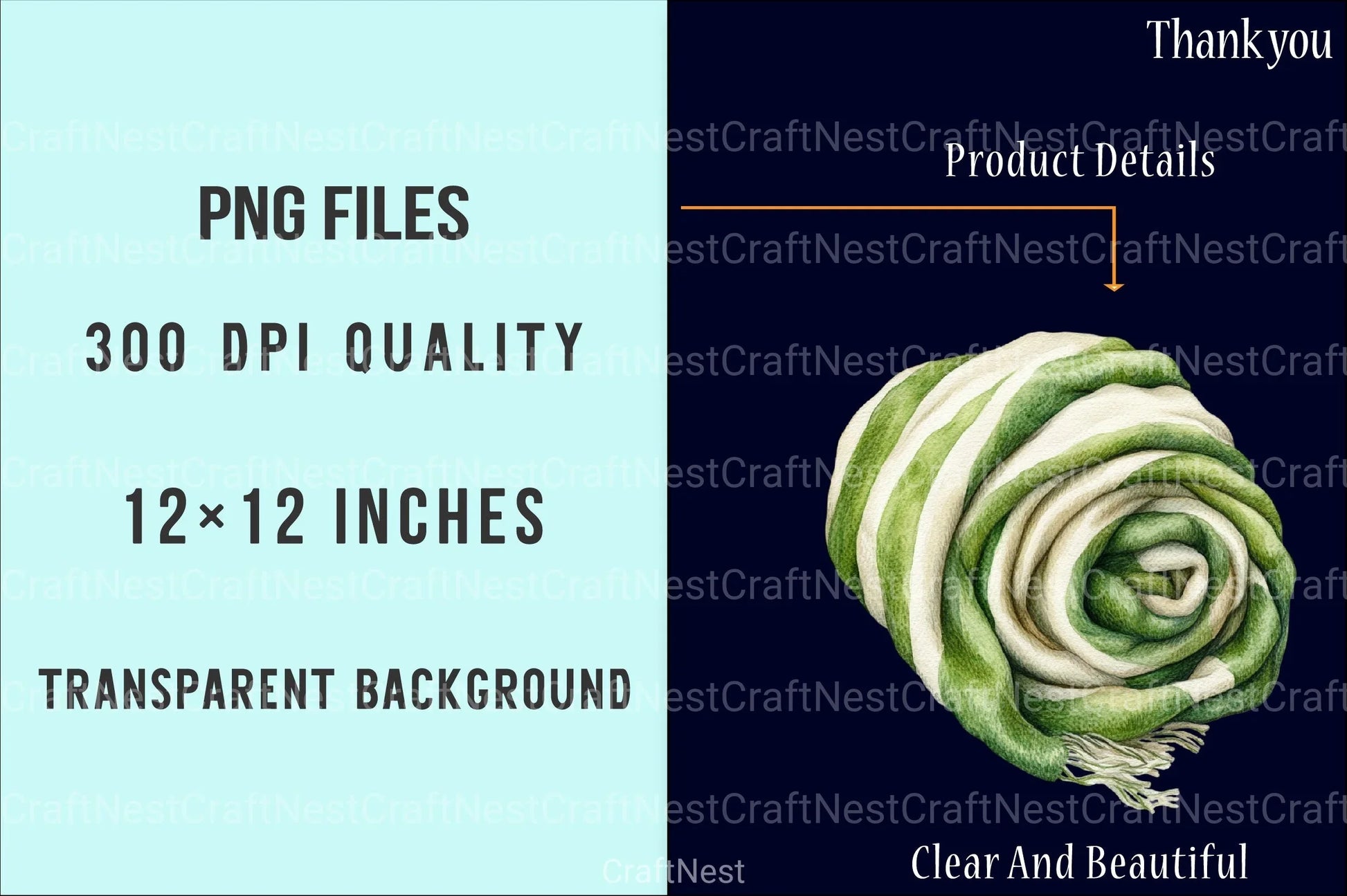 Cozy Green Christmas Winter Clipart Bundle - CraftNest - Digital Crafting and Art