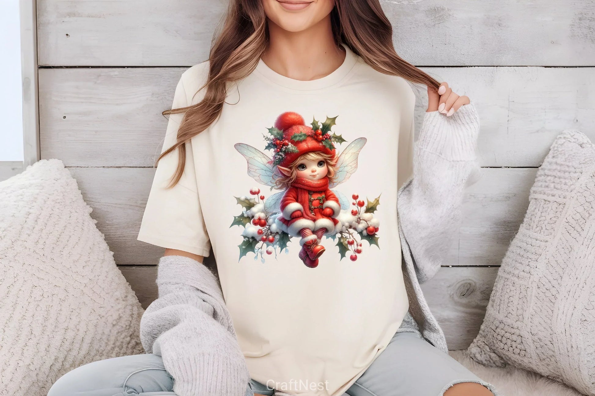 Cute Christmas Fairy Clipart Bundle - CraftNest - Digital Crafting and Art