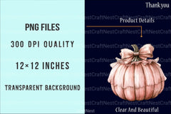 Aesthetic Coquette Pumpkin Clipart Bundle - CraftNest - Digital Crafting and Art
