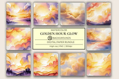 Golden Skies Background Papers - CraftNest - Digital Crafting and Art