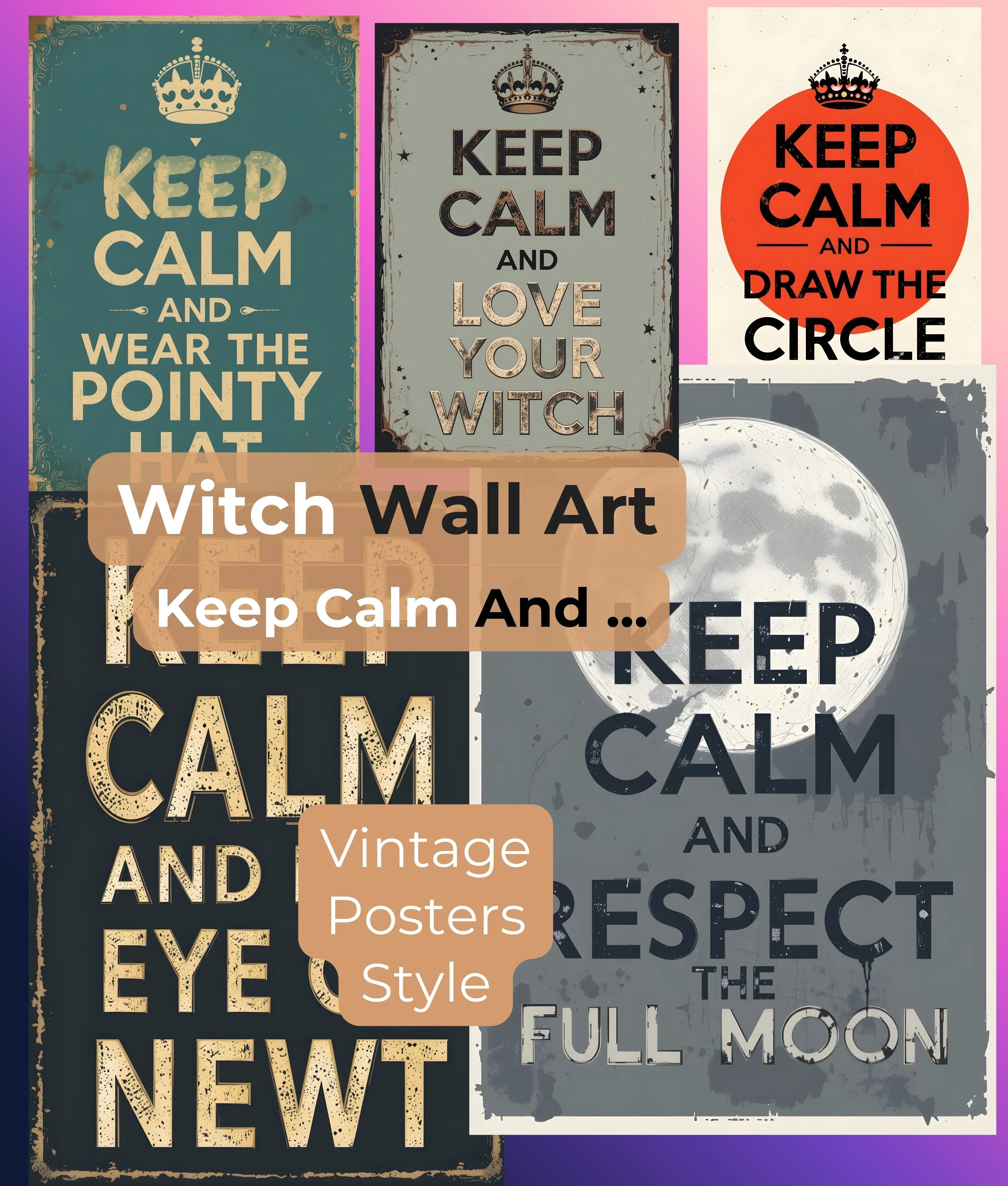 Witch Wall Art Clipart Bundle - CraftNest - Digital Crafting and Art