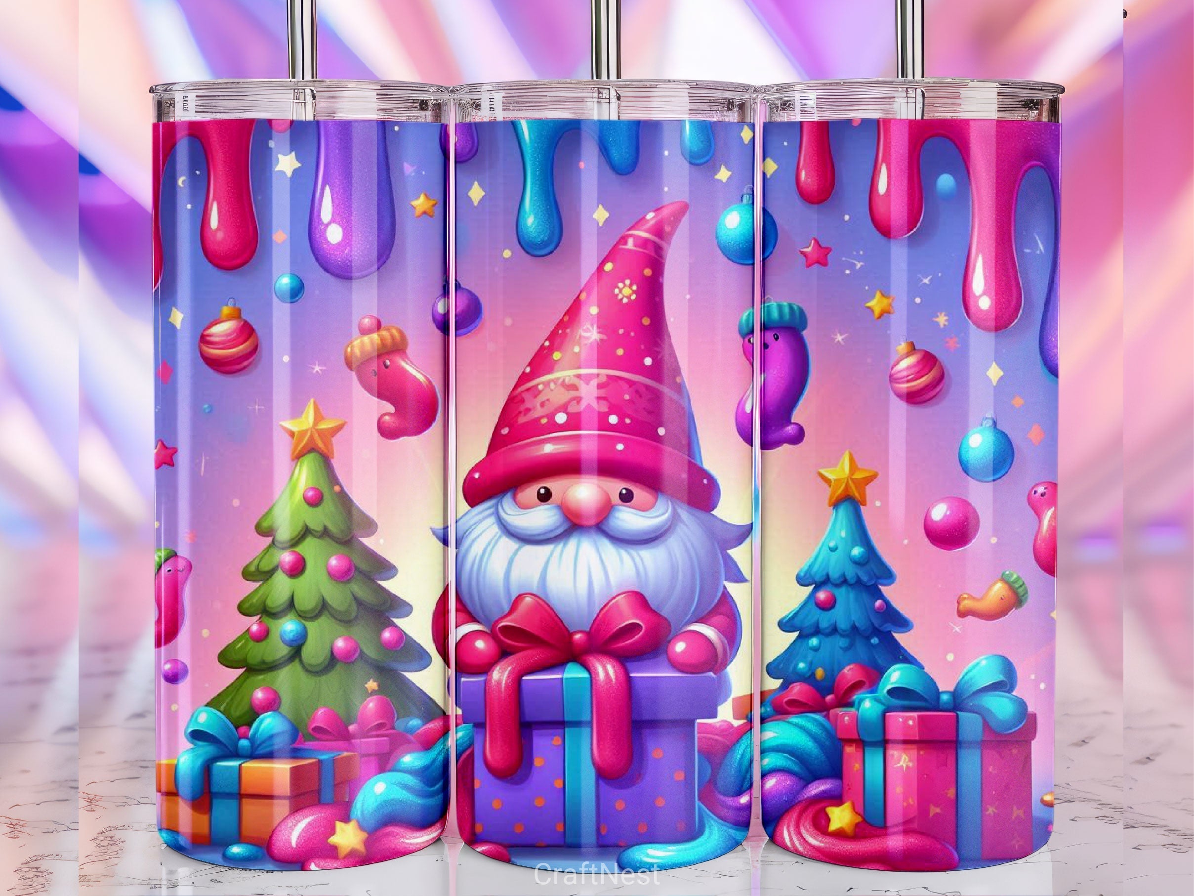 Christmas Gnome Tumbler Wrap Bundle 2