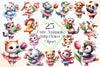 Cute Animals And Tulip Flower Clipart Bundle 4