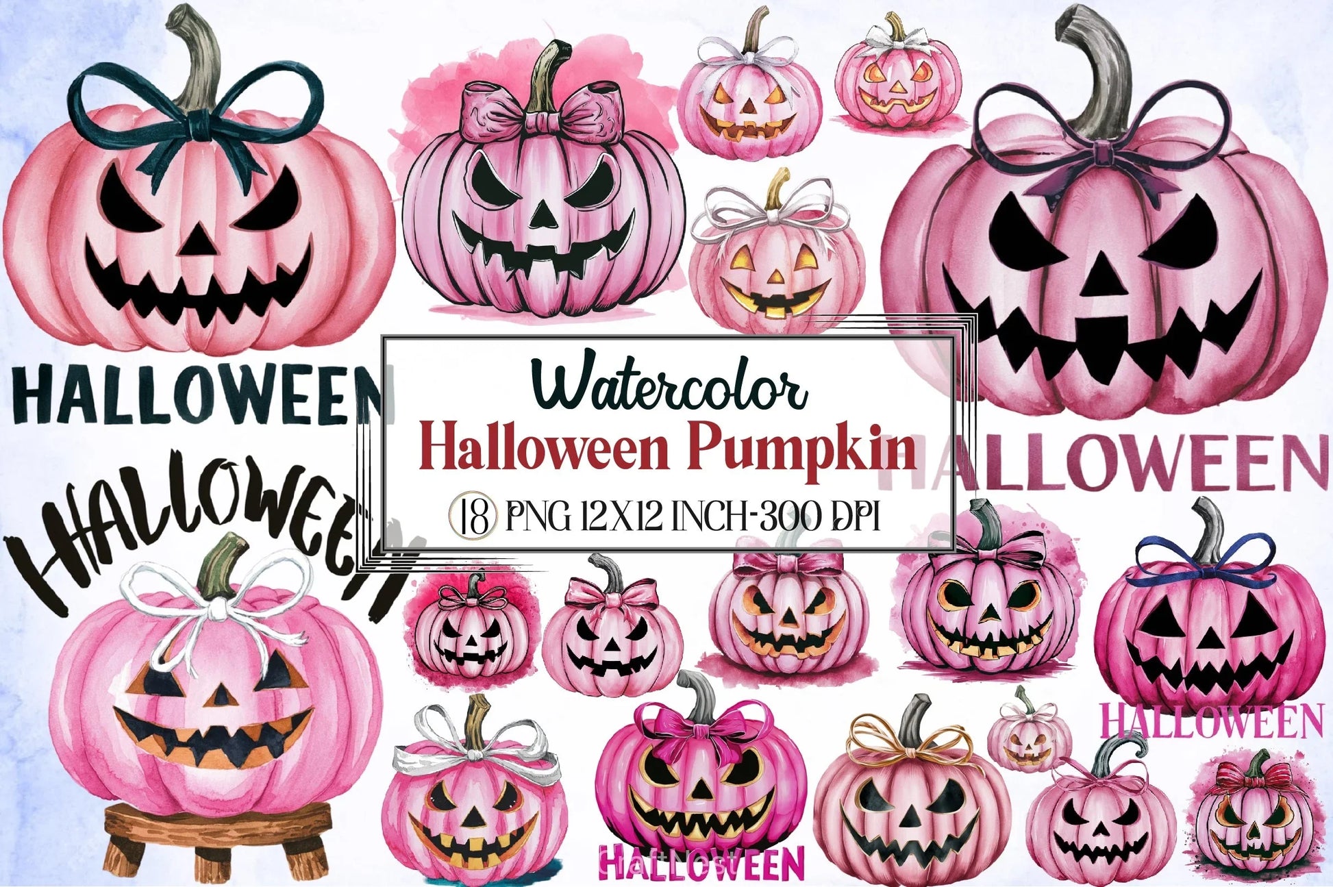 Halloween Pumpkin Clipart Bundle 5 - CraftNest - Digital Crafting and Art