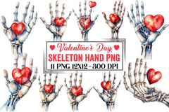Valentine Skeleton Hand Clipart Bundle - CraftNest - Digital Crafting and Art