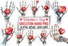 Valentine Skeleton Hand Clipart Bundle
