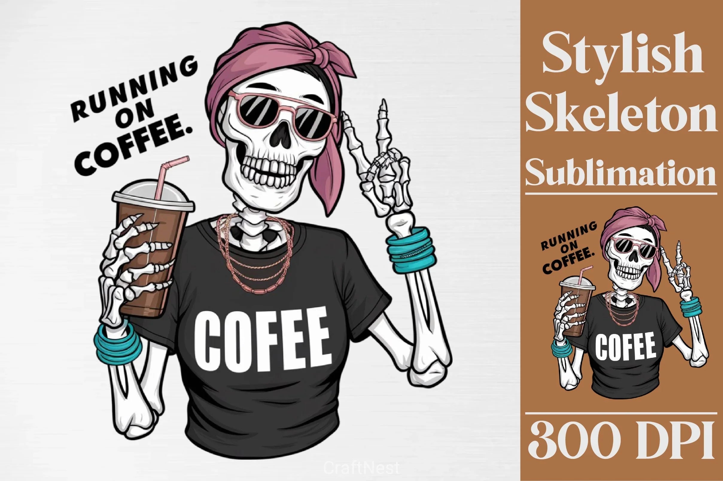 Stylish Skeleton Clipart Bundle 6 - CraftNest - Digital Crafting and Art