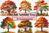 Fall Tree Clipart Bundle