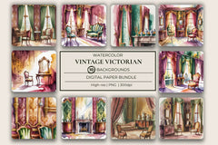 Vintage Victorian Scenes Background Papers - CraftNest - Digital Crafting and Art