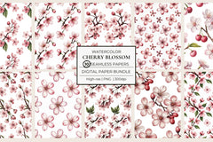 Cherry Blossom Seamless Papers - CraftNest - Digital Crafting and Art