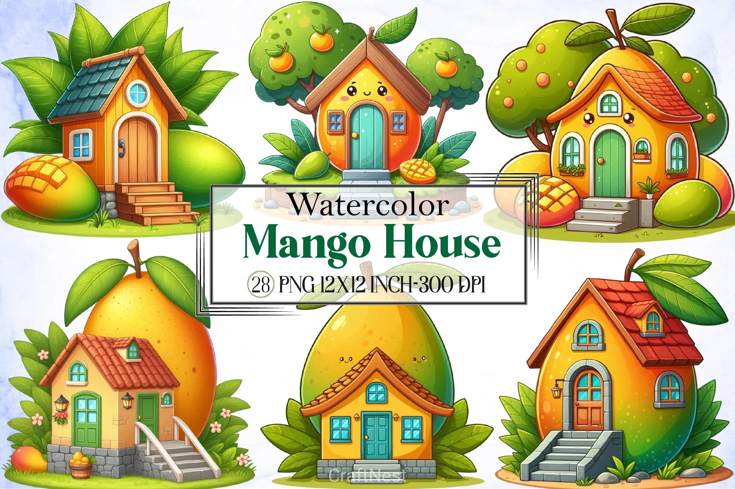 Mango House Clipart Bundle