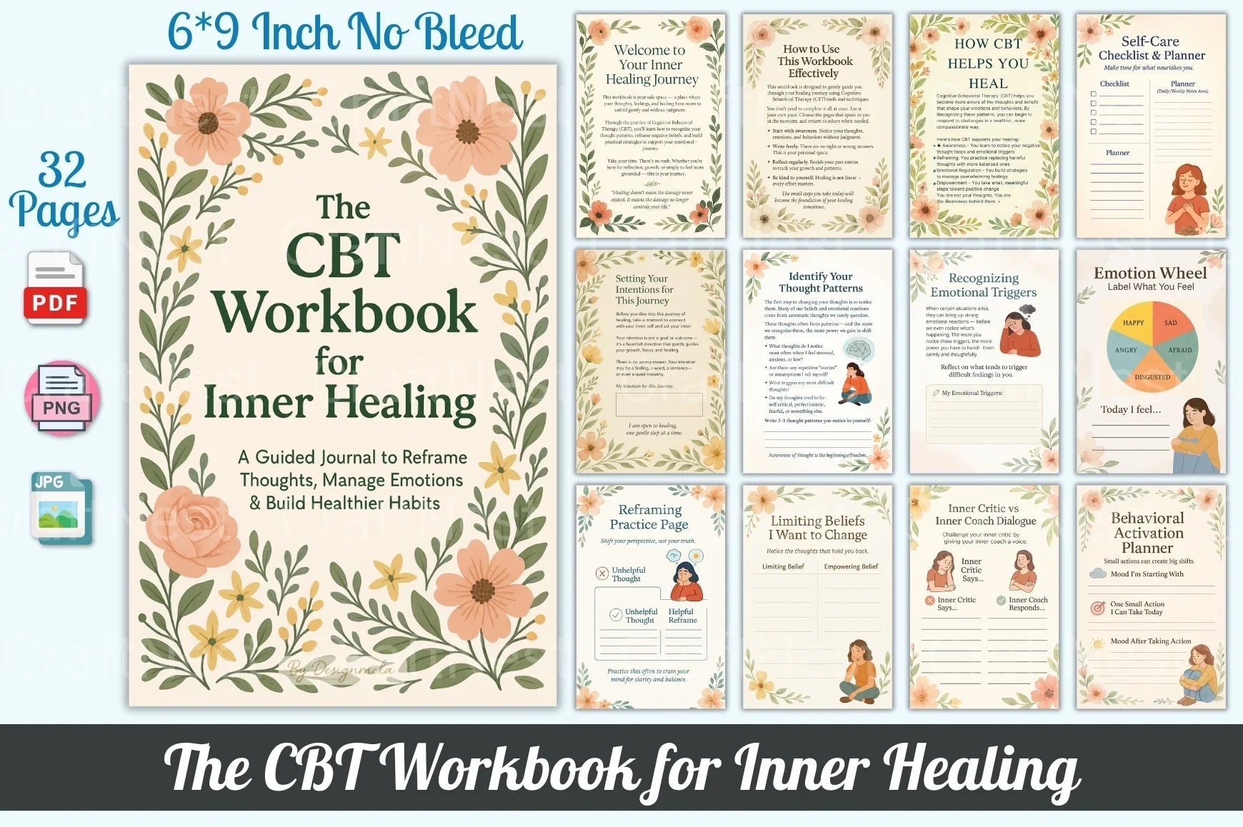 CBT Workbook for Inner Healing - CraftNest - Digital Crafting and Art