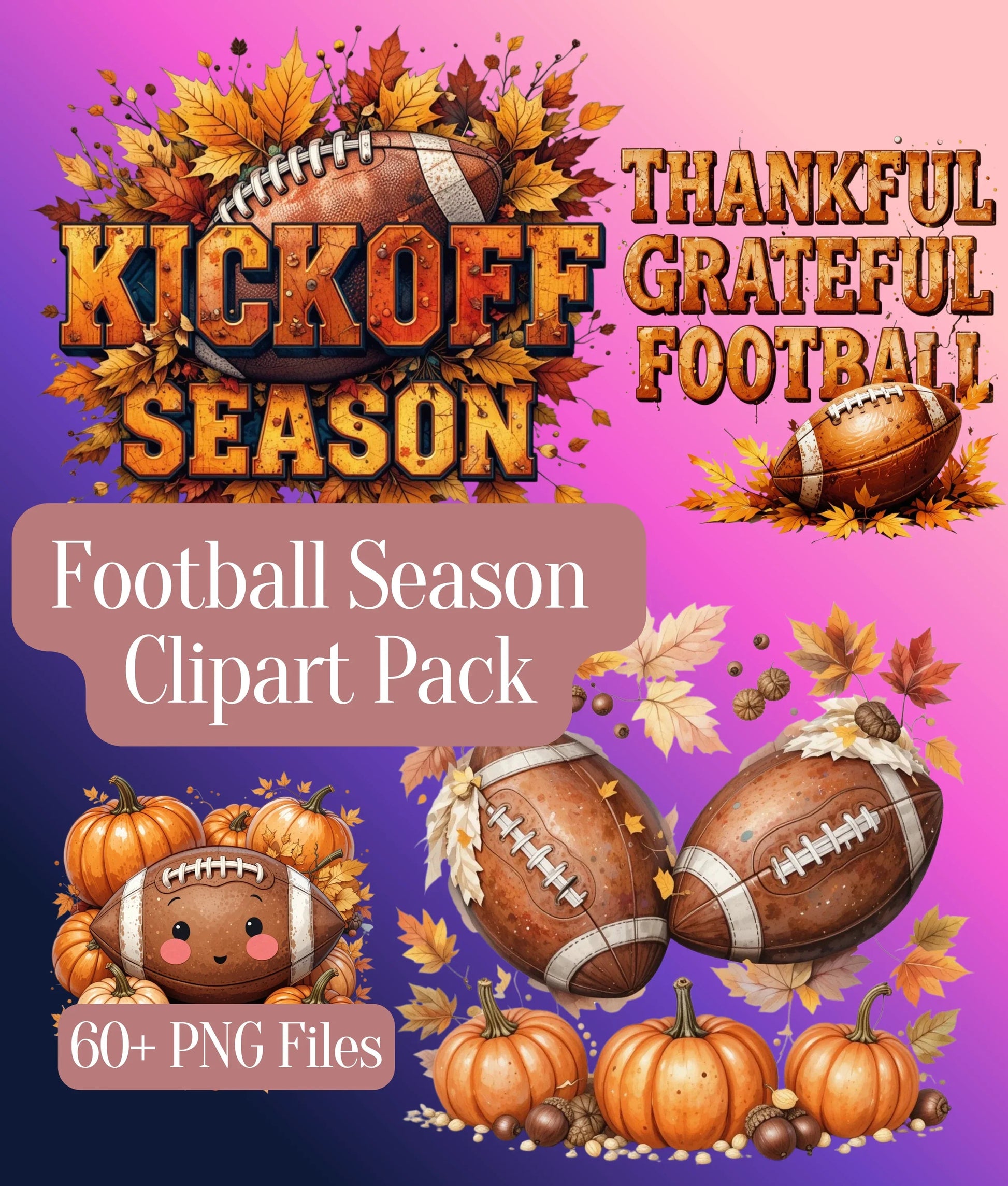 Football Season Clipart Bundle - CraftNest - Digital Crafting and Art