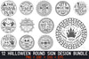 Halloween Round Sign SVG Bundle