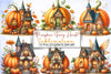 Pumpkin Fairy House Clipart Bundle
