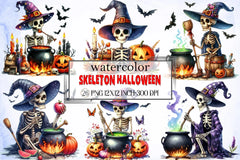 Skeleton Halloween Clipart Bundle - CraftNest - Digital Crafting and Art