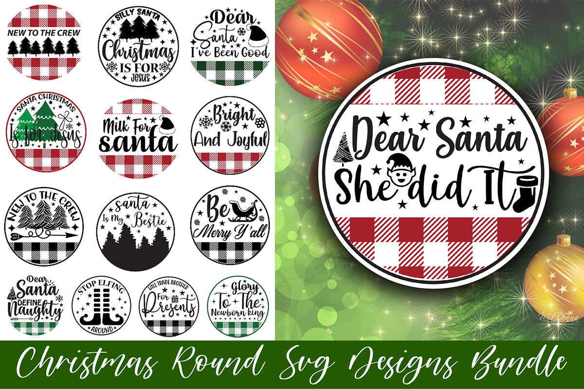 Christmas Round SVG Bundle