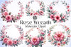 Rose Wreath Clipart Bundle