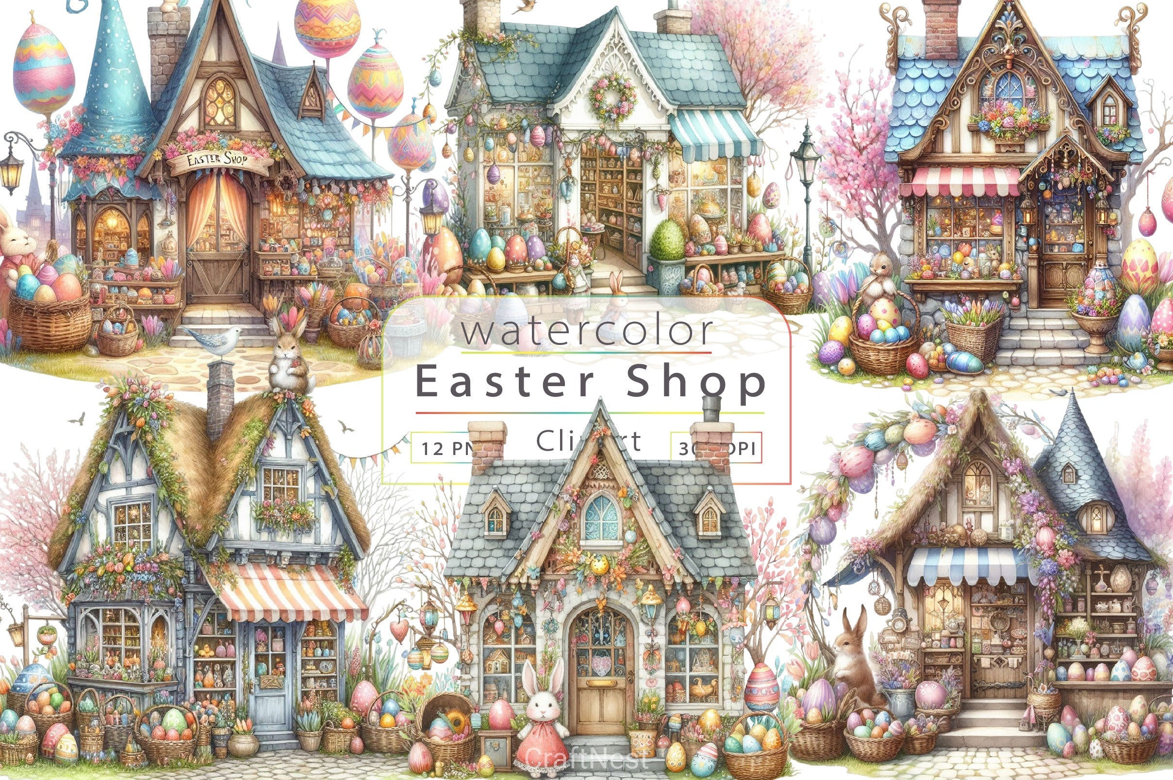Easter Shop Clipart Bundle