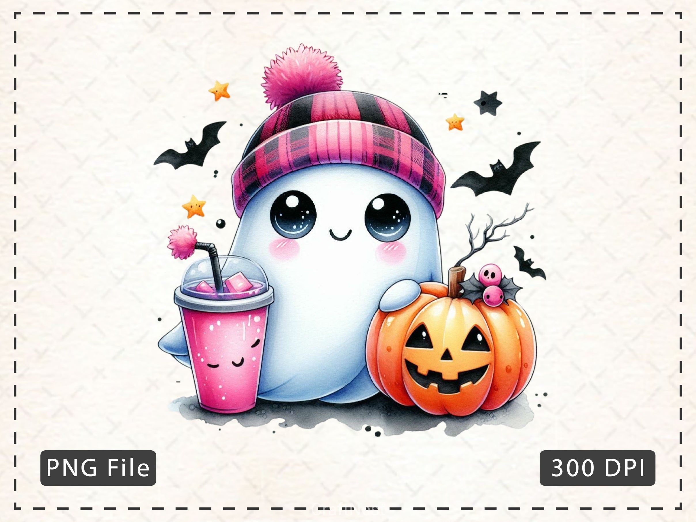 Cute Ghost Cute Halloween Clipart Bundle 20