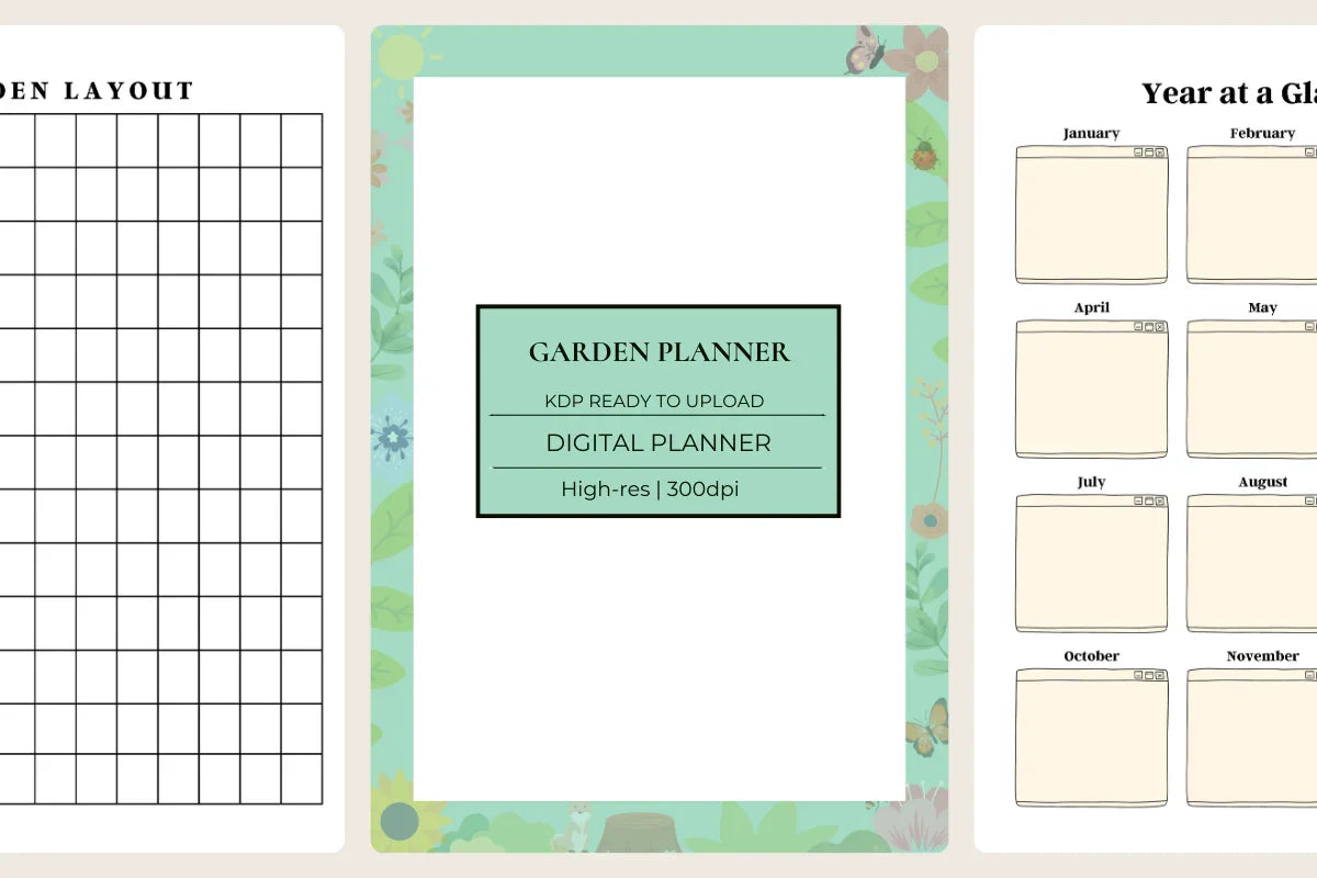 Garden Planner KDP Planner - CraftNest - Digital Crafting and Art