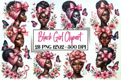 Black Girl Graphics Clipart Bundle - CraftNest - Digital Crafting and Art