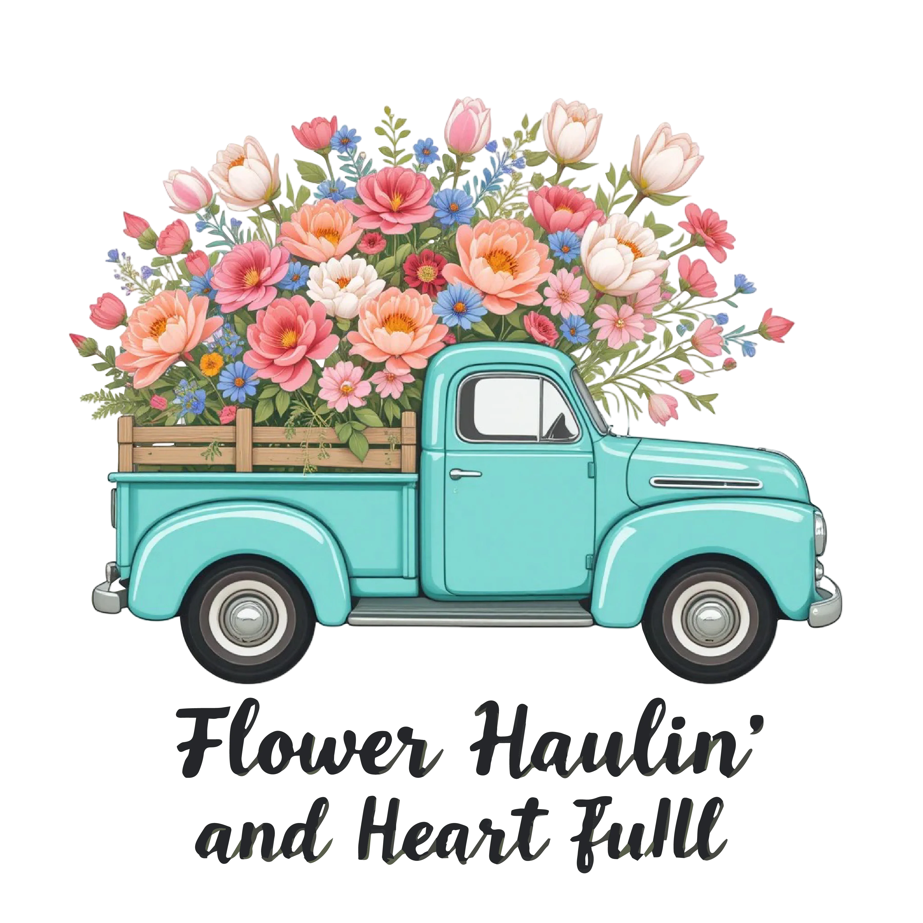 Pastel Farm Truck Flowers Clipart Bundle - CraftNest - Digital Crafting and Art