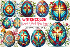 Easter Stained Glass Egg Clipart Bundle - CraftNest - Digital Crafting and Art