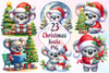 Christmas Koala Clipart Bundle