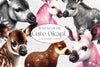 Glitter Okapi Clipart Bundle