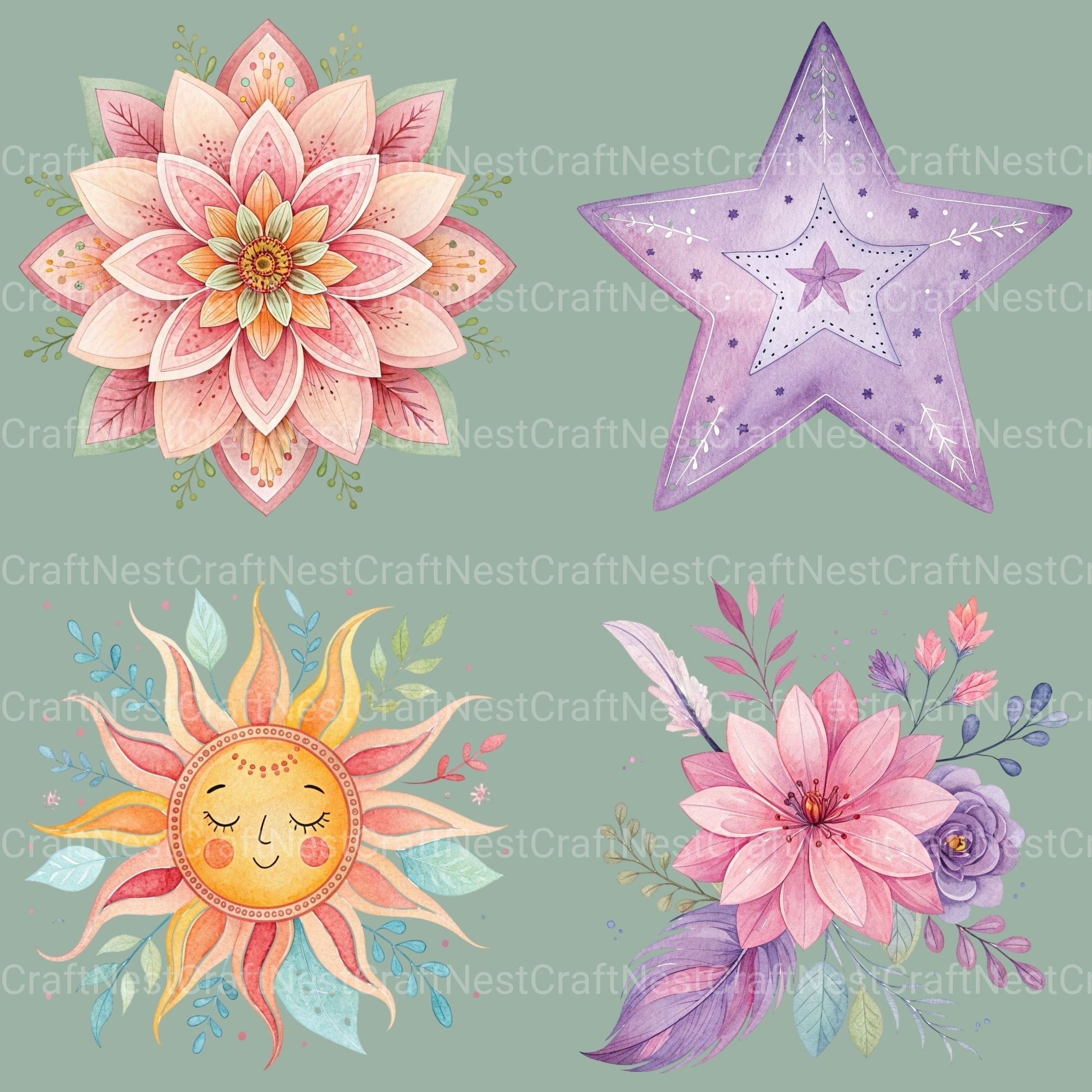 Boho Clipart Bundle 3