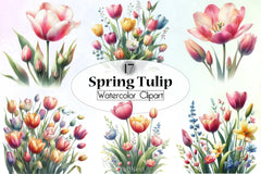 Spring Tulip Clipart Bundle 3 - CraftNest - Digital Crafting and Art