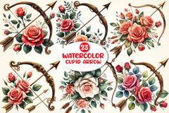 Cupid Arrow Clipart Bundle - CraftNest - Digital Crafting and Art