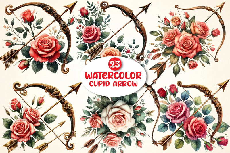 Cupid Arrow Clipart Bundle - CraftNest - Digital Crafting and Art