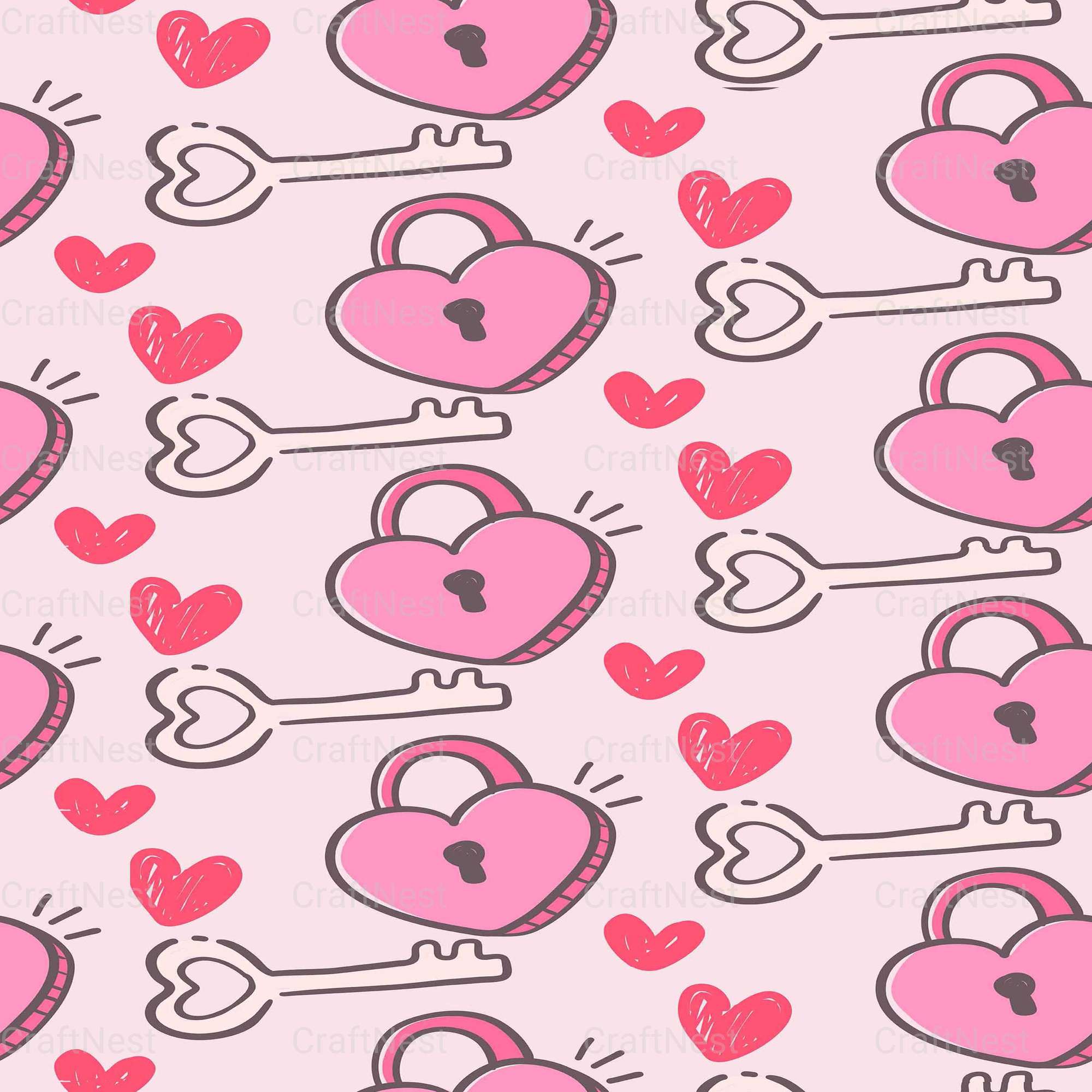 Valentines Day Seamless Digital Paper 1