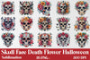Skull Face Death Flower Clipart Bundle