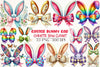 Easter Bunny Ear Bow Clipart Bundle