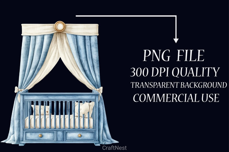 Baby's 1st Blue Christmas Clipart Bundle - CraftNest - Digital Crafting and Art